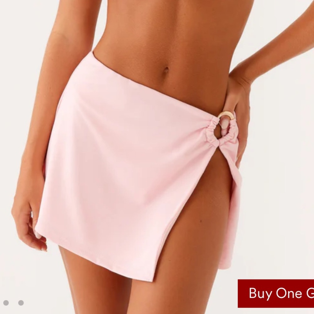 Peppermayo Blush Skirt with Gold Ring Accent